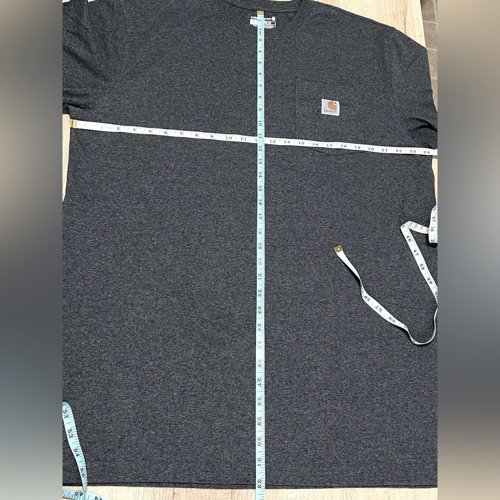 Carhartt Dark Gray Loose Fit Heavyweight T-Shirt with Logo Patch - Picture 6 of 6